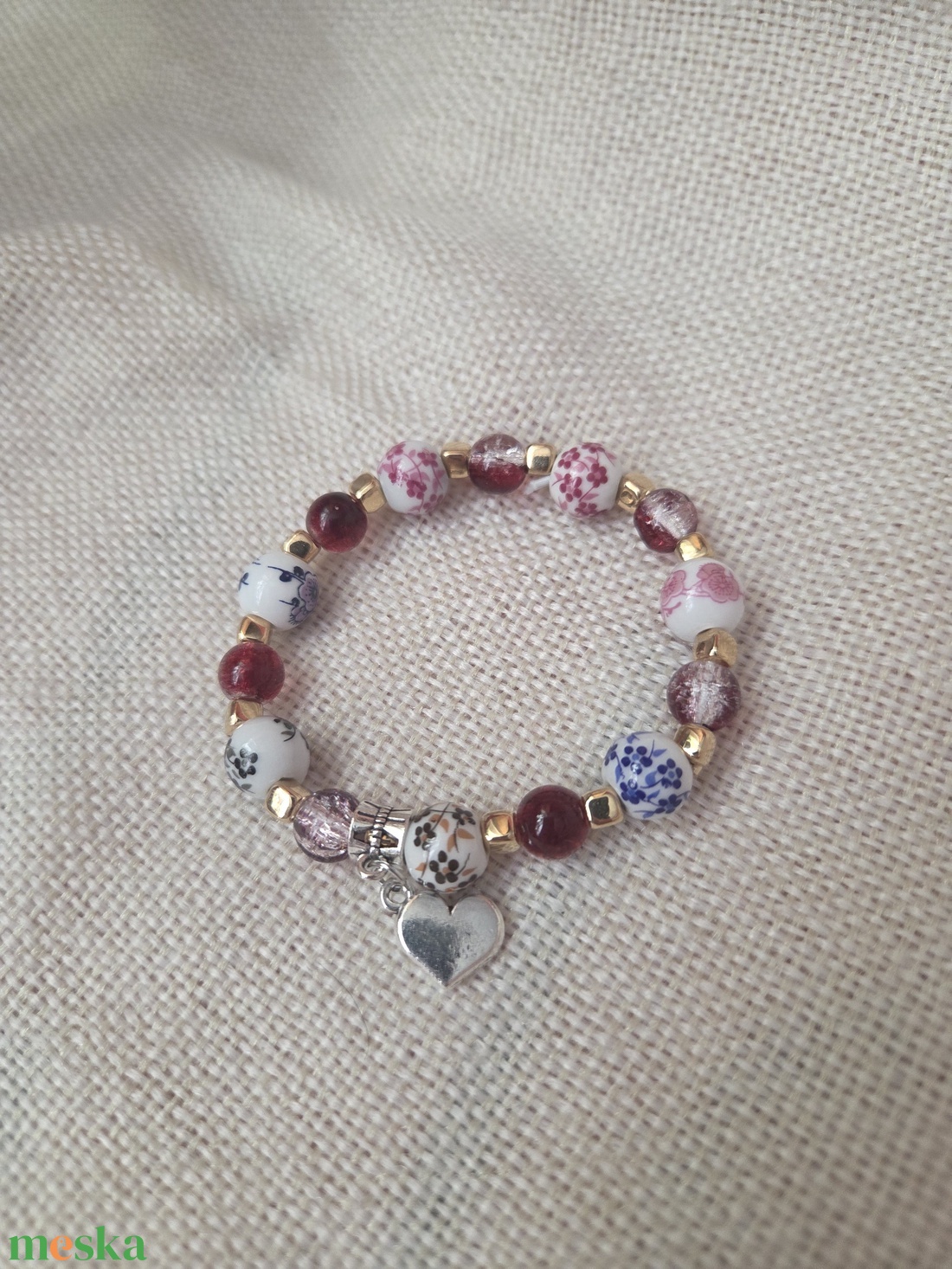 Színes tavaszi virágok - Hajnal gyöngy karkötő - ékszer - karkötő - gyöngyös karkötő - Meska.hu