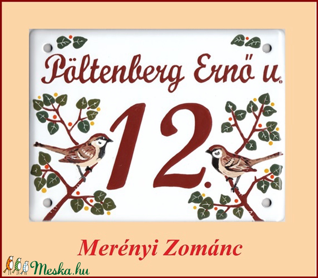 Tűzzománc házszám táblák. - - Meska.hu Tűzzománc házszám táblák. - - Meska.hu