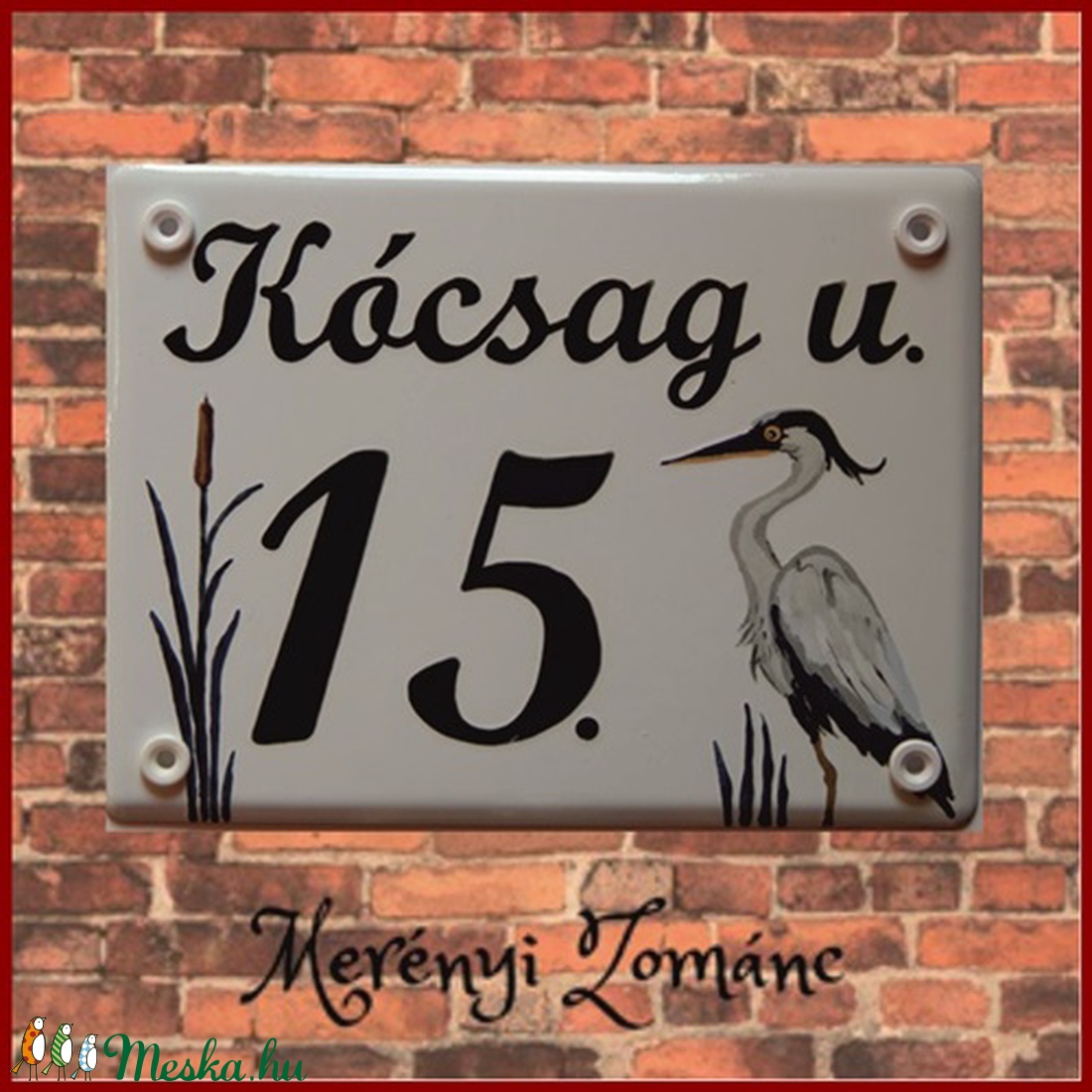 Tűzzománc házszám táblák. - otthon & életmód - ház & kert - házszám - Meska.hu