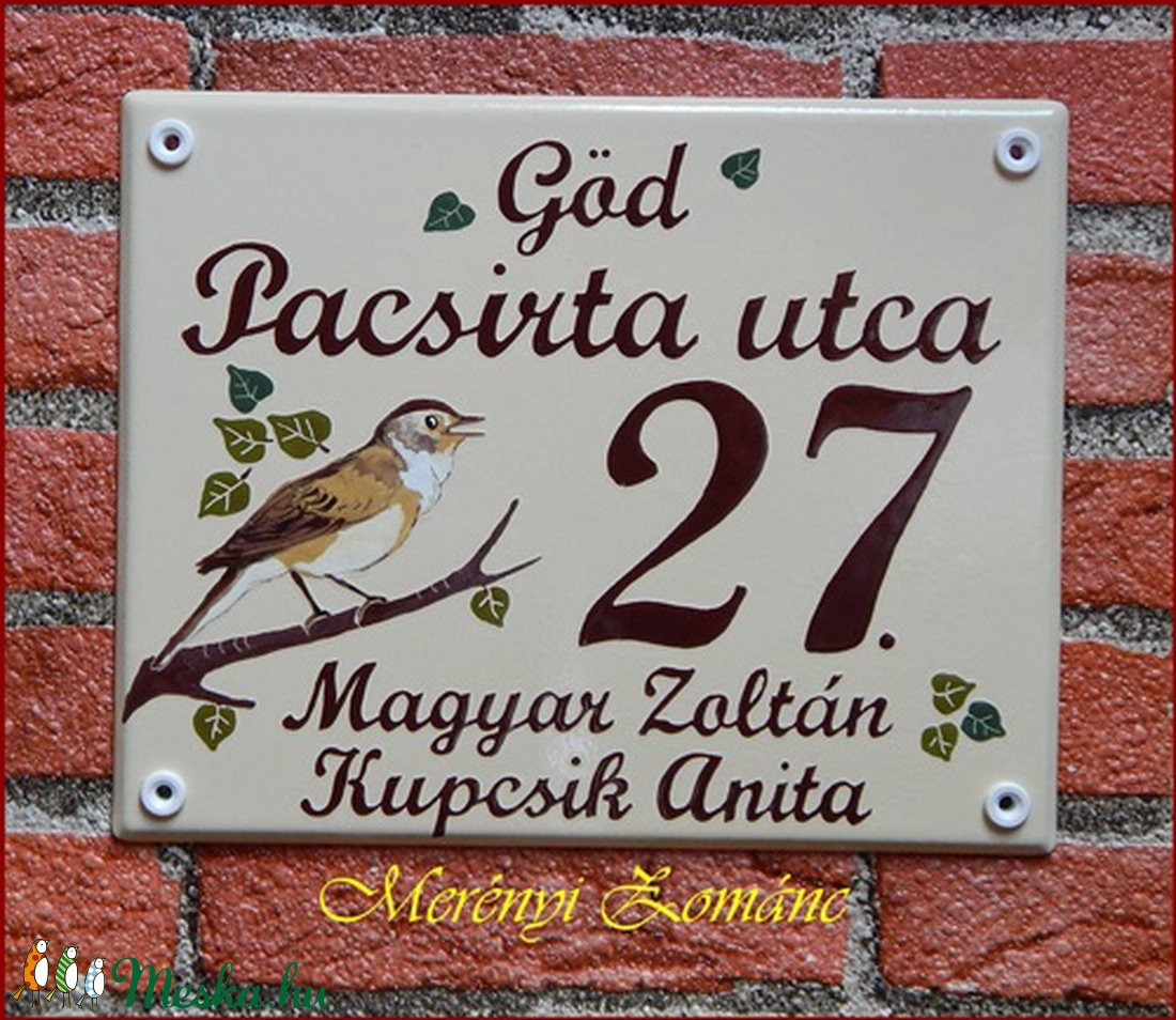 Tűzzománc házszám táblák. -  - Meska.hu