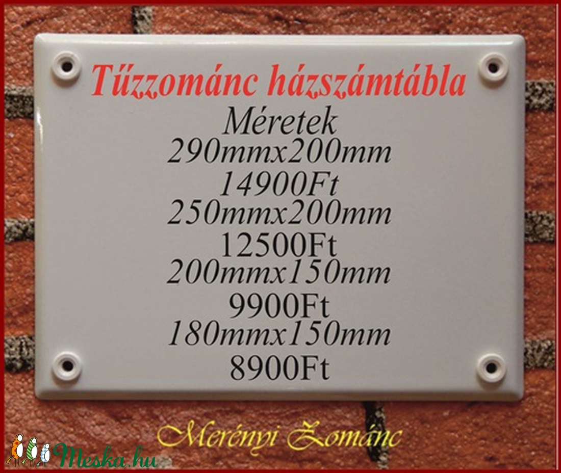 Tűzzománc házszám táblák. - - Meska.hu Tűzzománc házszám táblák. - - Meska.hu