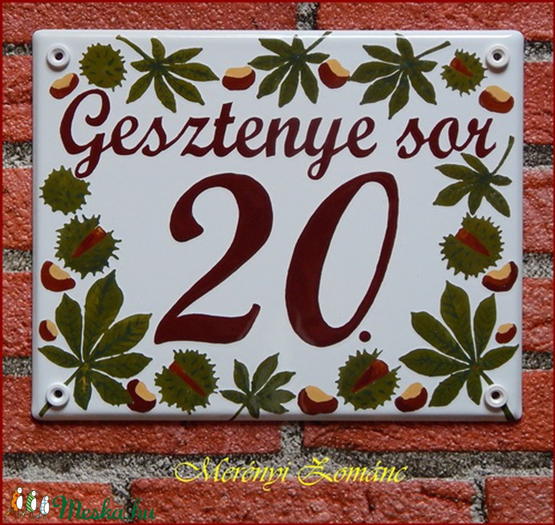 Tűzzománc házszám táblák. - otthon & életmód - ház & kert - házszám - Meska.hu