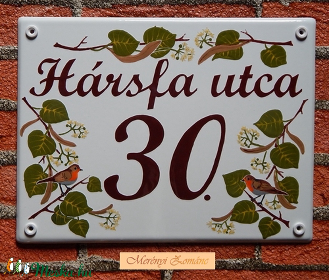Tűzzománc házszám táblák. - otthon & életmód - ház & kert - házszám - Meska.hu