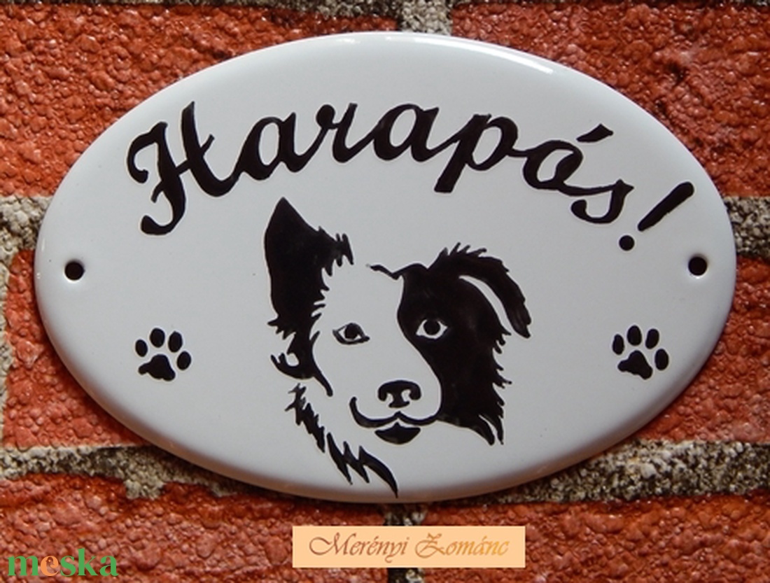 Harapós kutya tábla. - - Meska.hu Harapós kutya tábla. - - Meska.hu