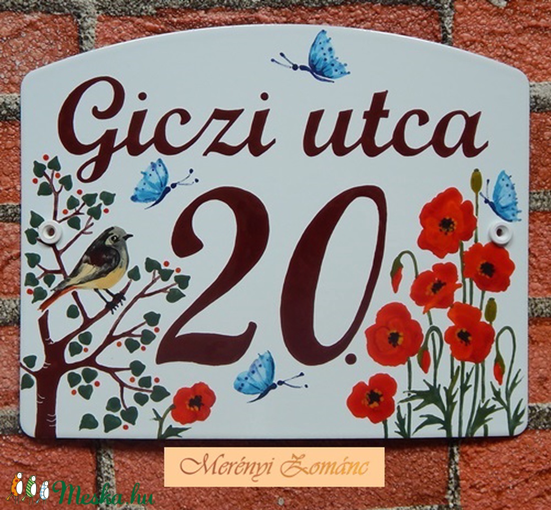 Tűzzománc házszám táblák. - otthon & életmód - ház & kert - házszám - Meska.hu Tűzzománc házszám táblák. - otthon & életmód - ház & kert - házszám - Meska.hu