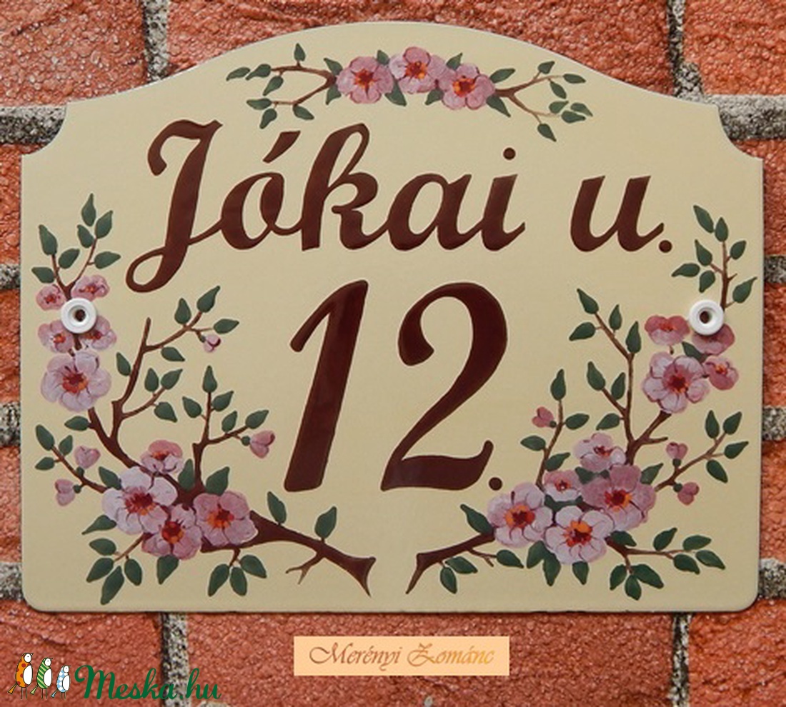 Tűzzománc házszám táblák. -  - Meska.hu