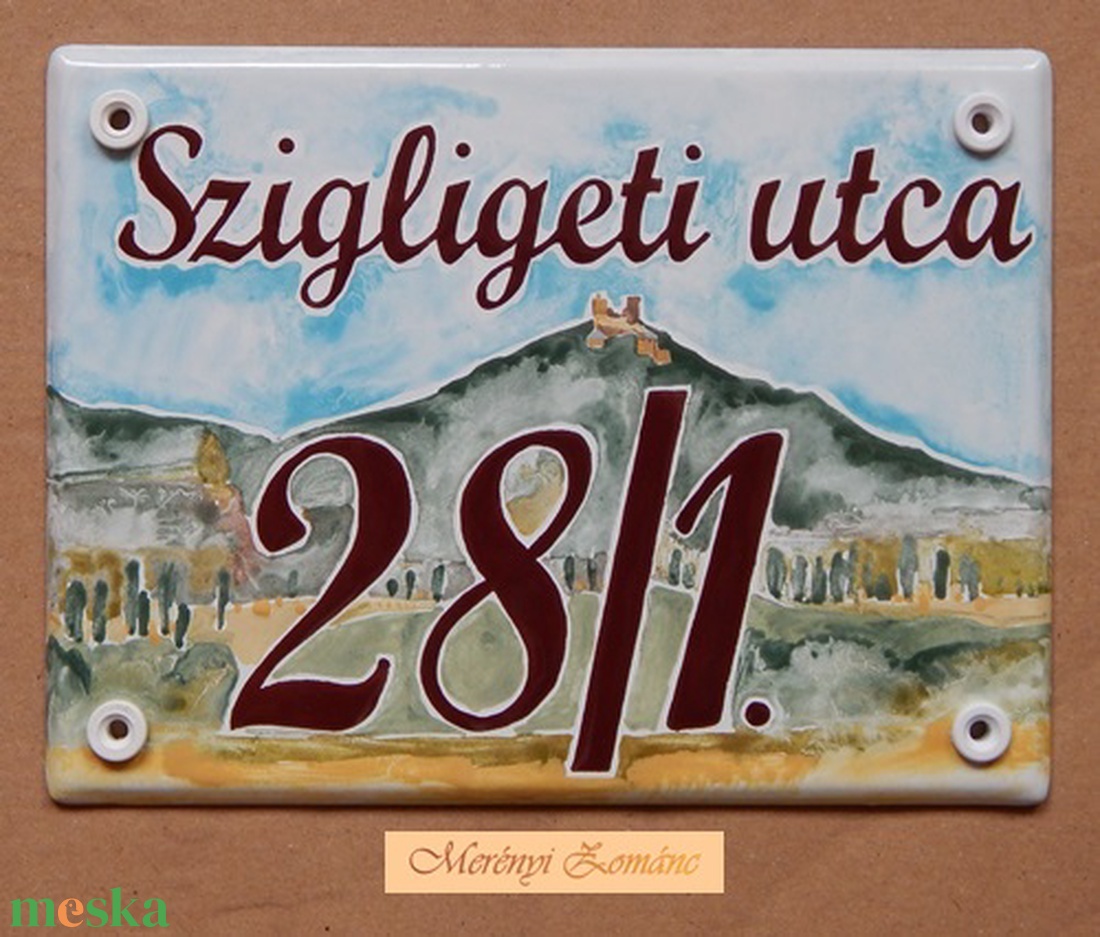Tűzzománc házszám táblák. - otthon & lakás - ház & kert - házszám - Meska.hu