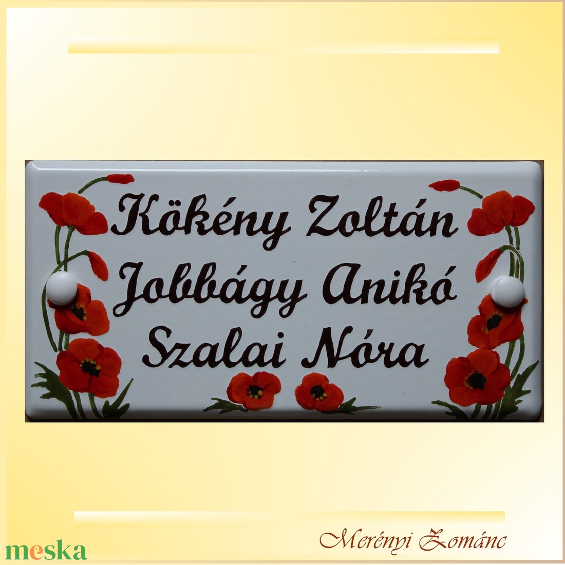 Tűzzománc névtábla. - otthon & életmód - ház & kert - névtábla - Meska.hu Tűzzománc névtábla. - otthon & életmód - ház & kert - névtábla - Meska.hu