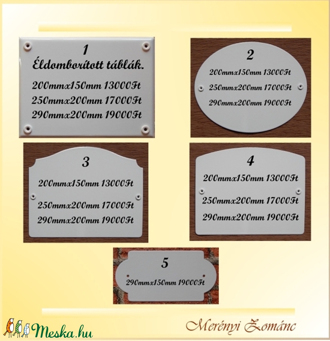 Tűzzománc házszám táblák. - otthon & életmód - ház & kert - házszám - Meska.hu Tűzzománc házszám táblák. - otthon & életmód - ház & kert - házszám - Meska.hu