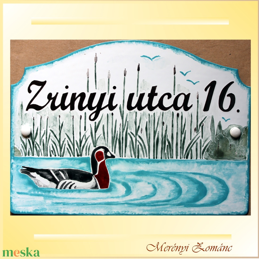 Tűzzománc házszám táblák. - otthon & életmód - ház & kert - házszám - Meska.hu