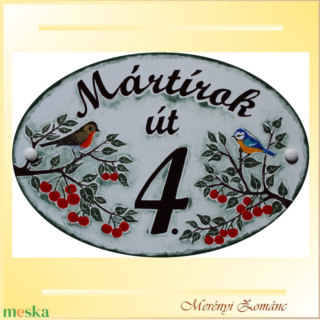 Tűzzománc házszám táblák. - otthon & életmód - ház & kert - házszám - Meska.hu Tűzzománc házszám táblák. - otthon & életmód - ház & kert - házszám - Meska.hu