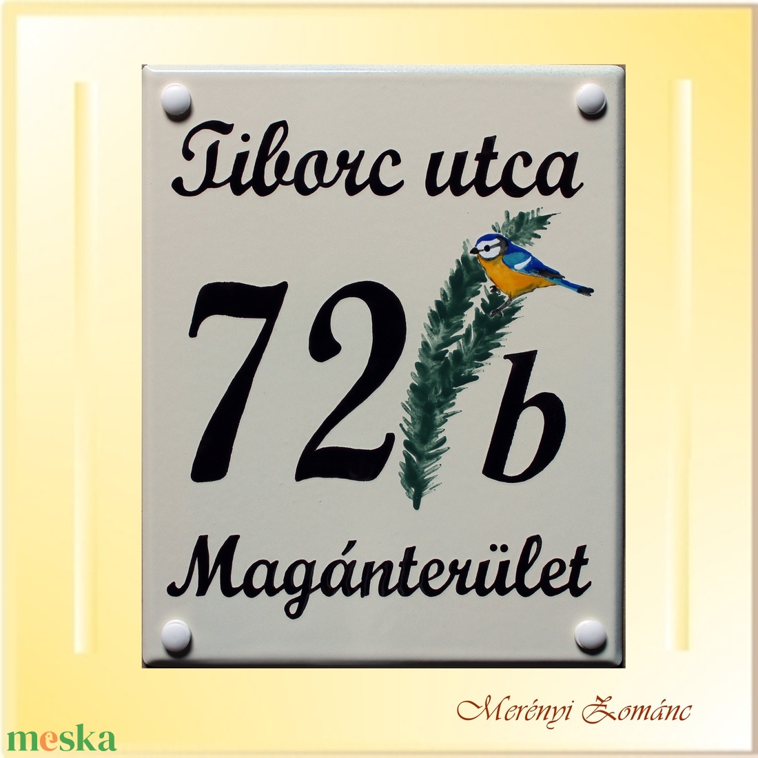 Házszámtábla. Utcanévtábla, tűzzománc. - otthon & életmód - ház & kert - házszám - Meska.hu Házszámtábla. Utcanévtábla, tűzzománc. - otthon & életmód - ház & kert - házszám - Meska.hu
