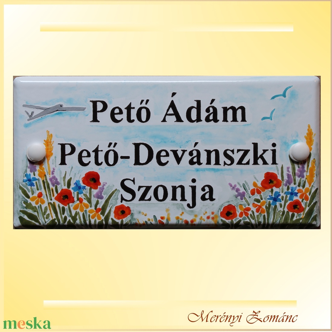 Tűzzománc névtábla. - otthon & életmód - ház & kert - névtábla - Meska.hu Tűzzománc névtábla. - otthon & életmód - ház & kert - névtábla - Meska.hu