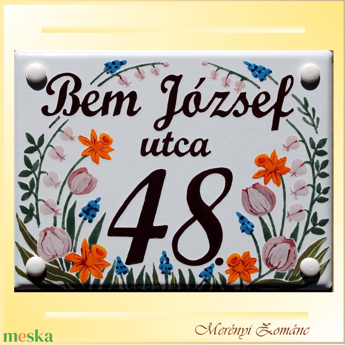 Tűzzománc házszám táblák. - otthon & életmód - ház & kert - házszám - Meska.hu Tűzzománc házszám táblák. - otthon & életmód - ház & kert - házszám - Meska.hu