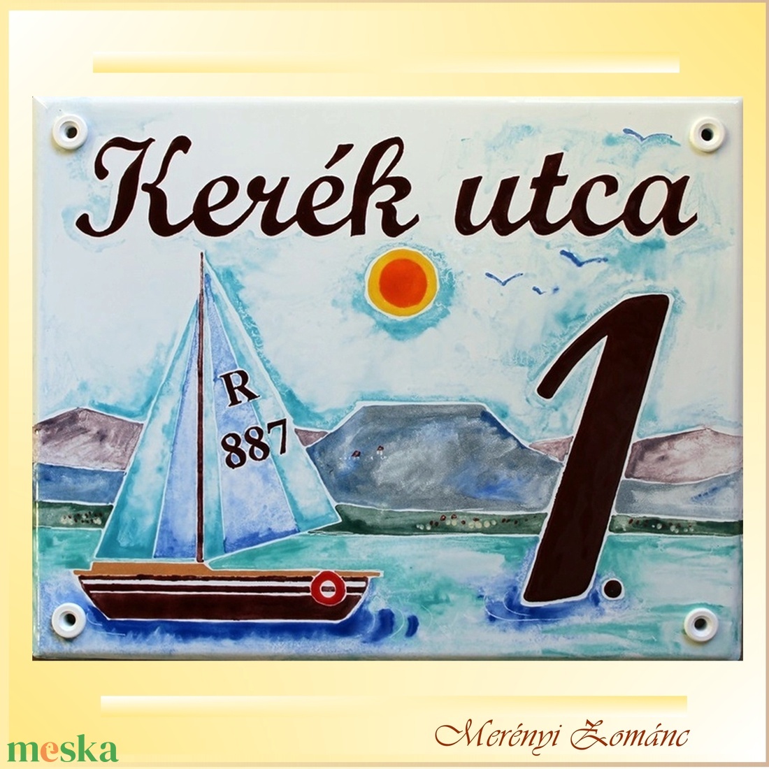 Tűzzománc házszám táblák. - otthon & életmód - ház & kert - házszám - Meska.hu Tűzzománc házszám táblák. - otthon & életmód - ház & kert - házszám - Meska.hu