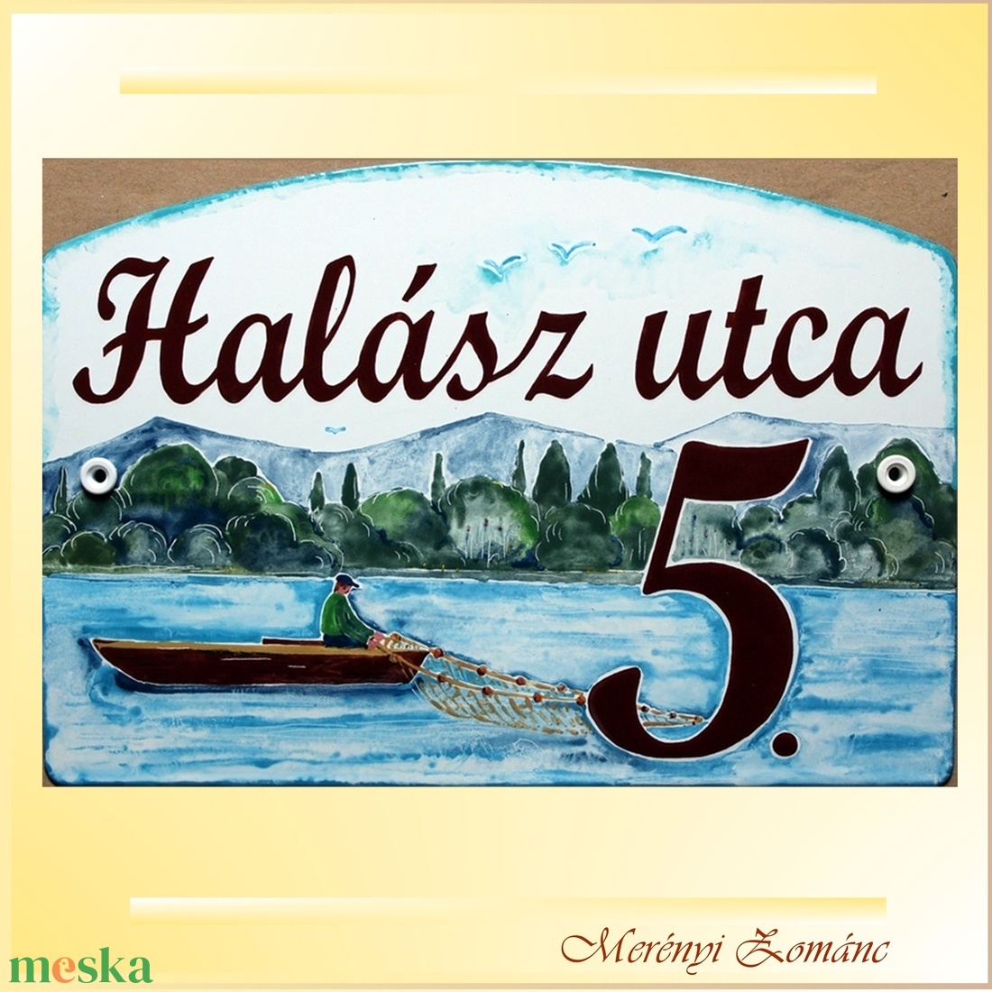 Tűzzománc házszám táblák. - otthon & életmód - ház & kert - házszám - Meska.hu Tűzzománc házszám táblák. - otthon & életmód - ház & kert - házszám - Meska.hu