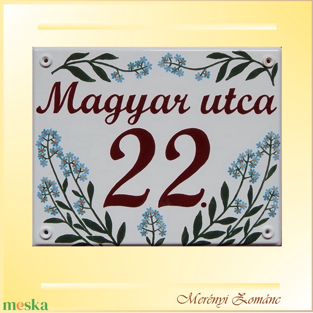 Házszámtábla, utcanévtábla, tűzzománc. - otthon & életmód - ház & kert - házszám - Meska.hu Házszámtábla, utcanévtábla, tűzzománc. - otthon & életmód - ház & kert - házszám - Meska.hu