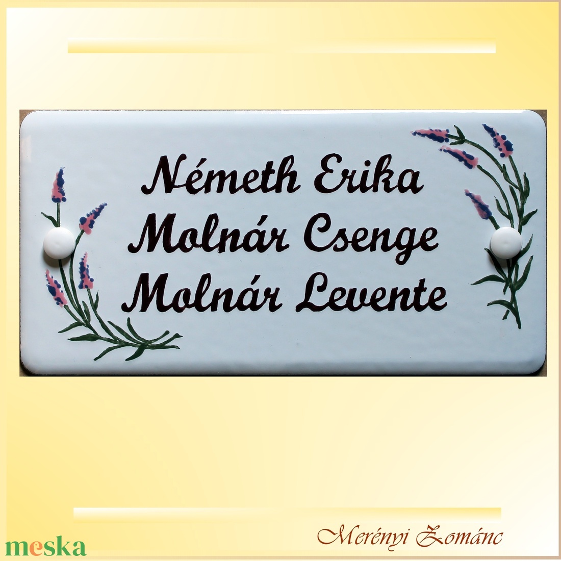 Tűzzománc névtábla. - otthon & életmód - ház & kert - névtábla - Meska.hu Tűzzománc névtábla. - otthon & életmód - ház & kert - névtábla - Meska.hu