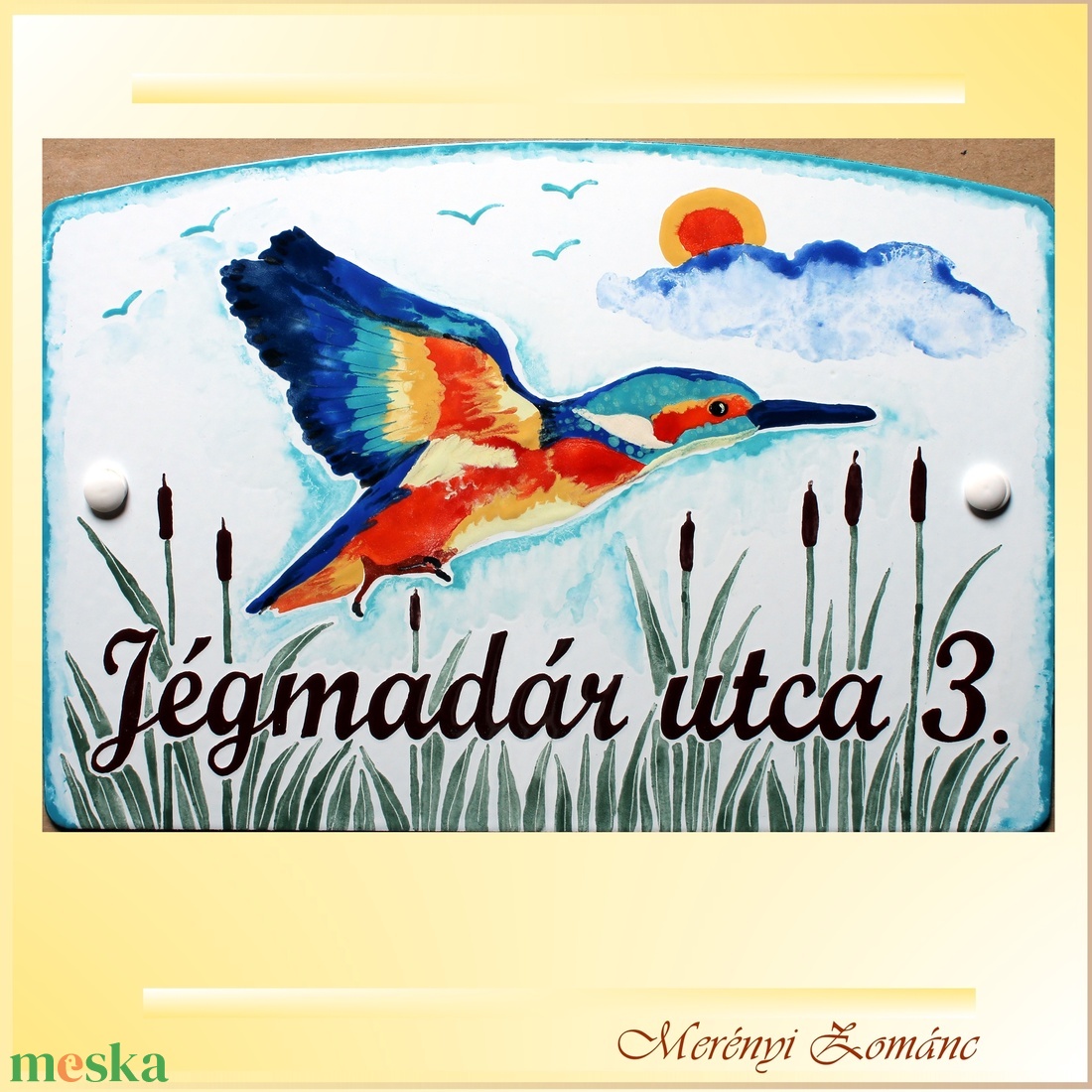 Tűzzománc házszám táblák. - otthon & életmód - ház & kert - házszám - Meska.hu Tűzzománc házszám táblák. - otthon & életmód - ház & kert - házszám - Meska.hu