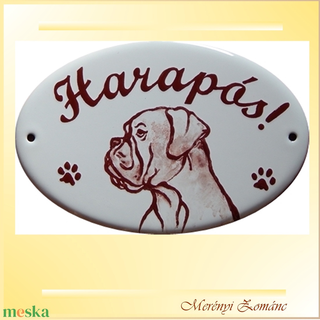 Harapós kutya tábla. - otthon & életmód - ház & kert - névtábla - Meska.hu Harapós kutya tábla. - otthon & életmód - ház & kert - névtábla - Meska.hu