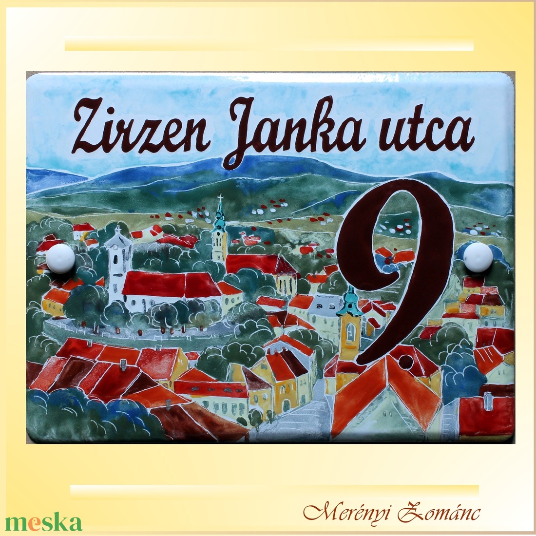 Tűzzománc házszám táblák. - otthon & életmód - ház & kert - házszám - Meska.hu Tűzzománc házszám táblák. - otthon & életmód - ház & kert - házszám - Meska.hu