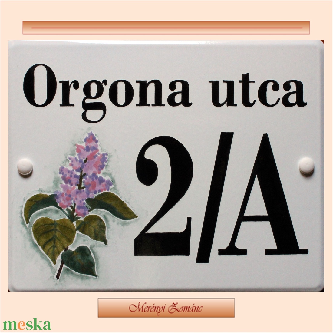 Tűzzománc házszám táblák. - otthon & lakás - ház & kert - házszám - Meska.hu