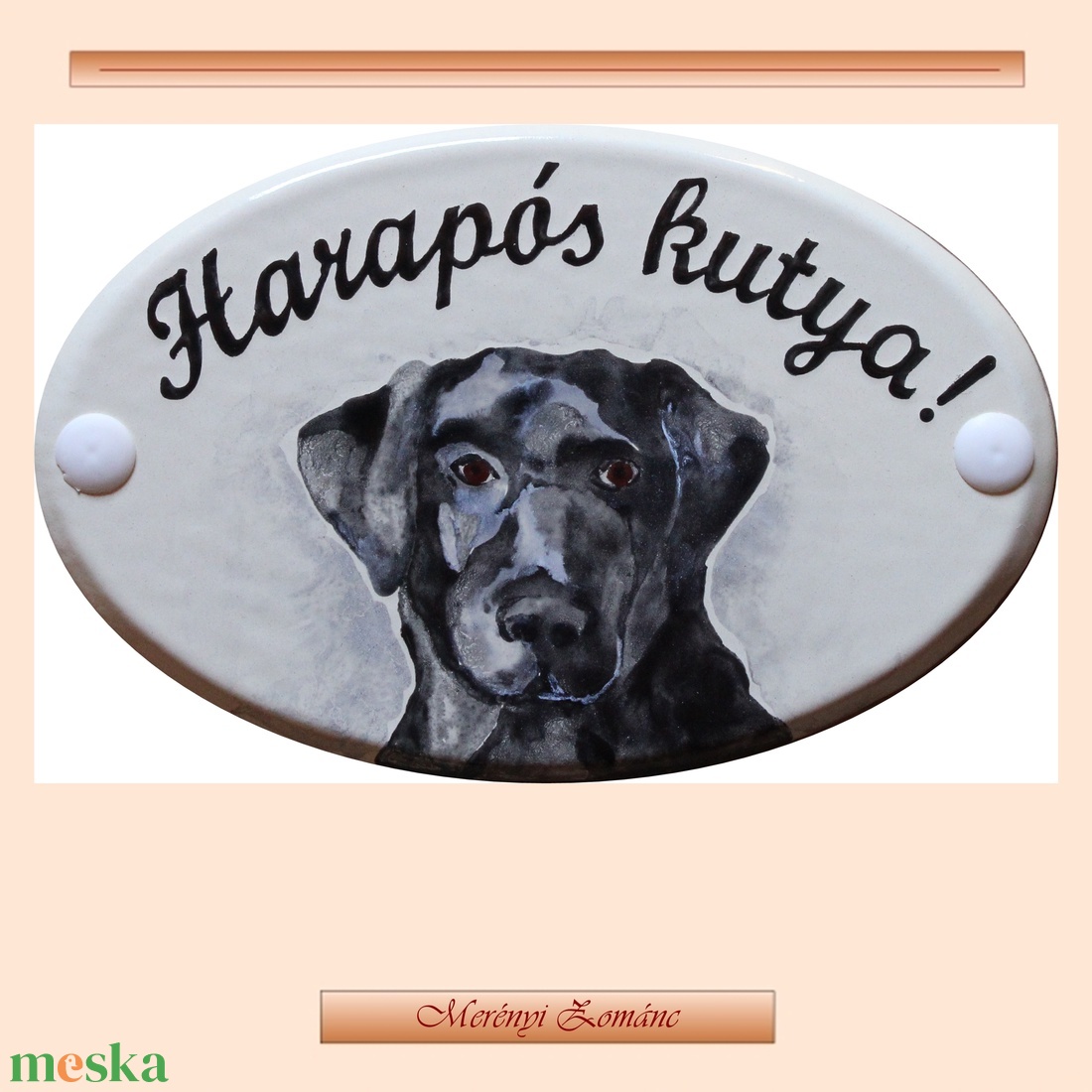 Harapós kutya tábla. - otthon & életmód - ház & kert - névtábla - Meska.hu Harapós kutya tábla. - otthon & életmód - ház & kert - névtábla - Meska.hu