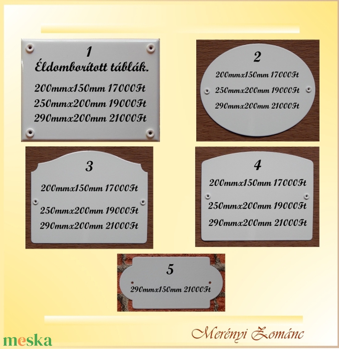 Tűzzománc házszám táblák. - otthon & életmód - ház & kert - házszám - Meska.hu Tűzzománc házszám táblák. - otthon & életmód - ház & kert - házszám - Meska.hu