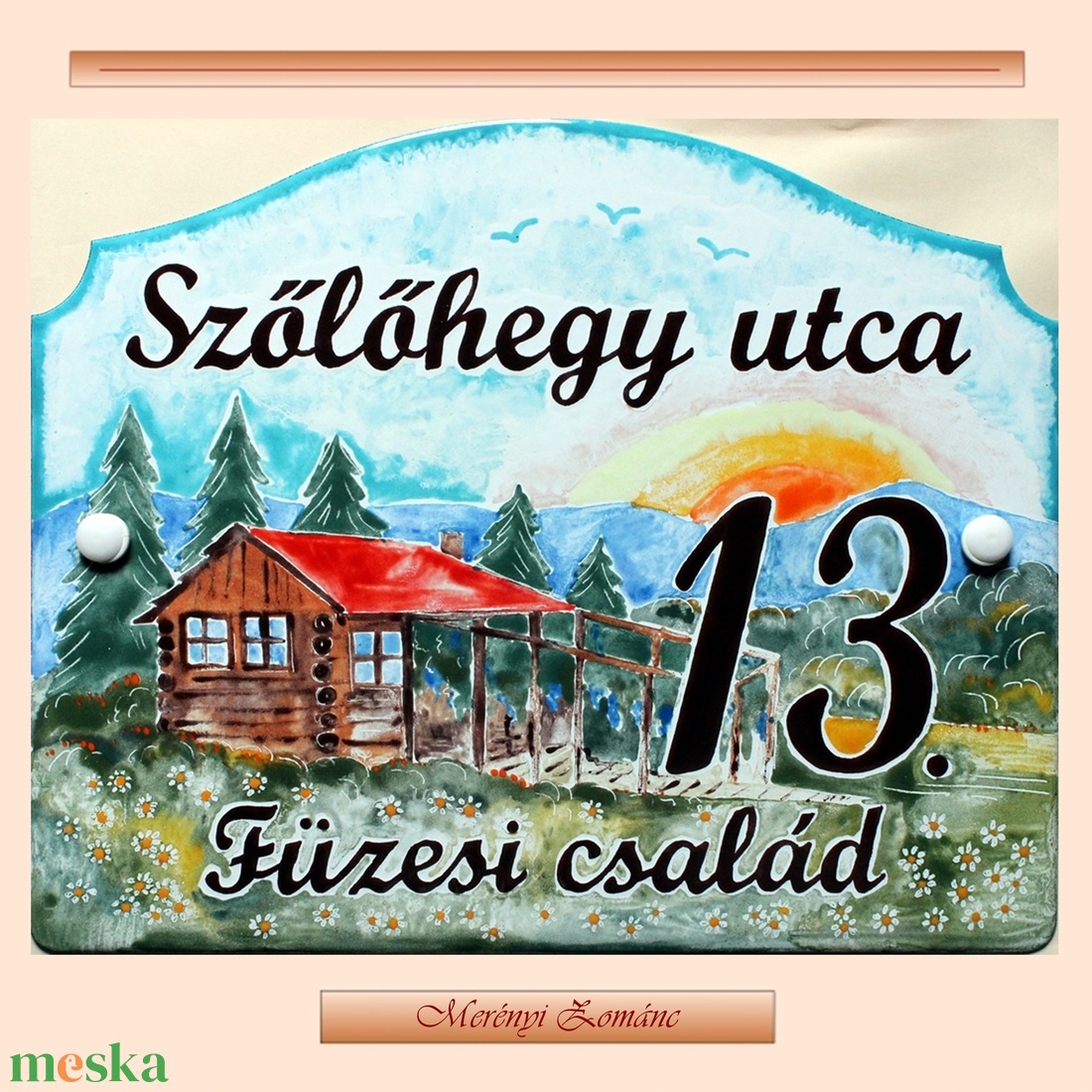 Tűzzománc házszám táblák. - otthon & életmód - ház & kert - házszám - Meska.hu Tűzzománc házszám táblák. - otthon & életmód - ház & kert - házszám - Meska.hu