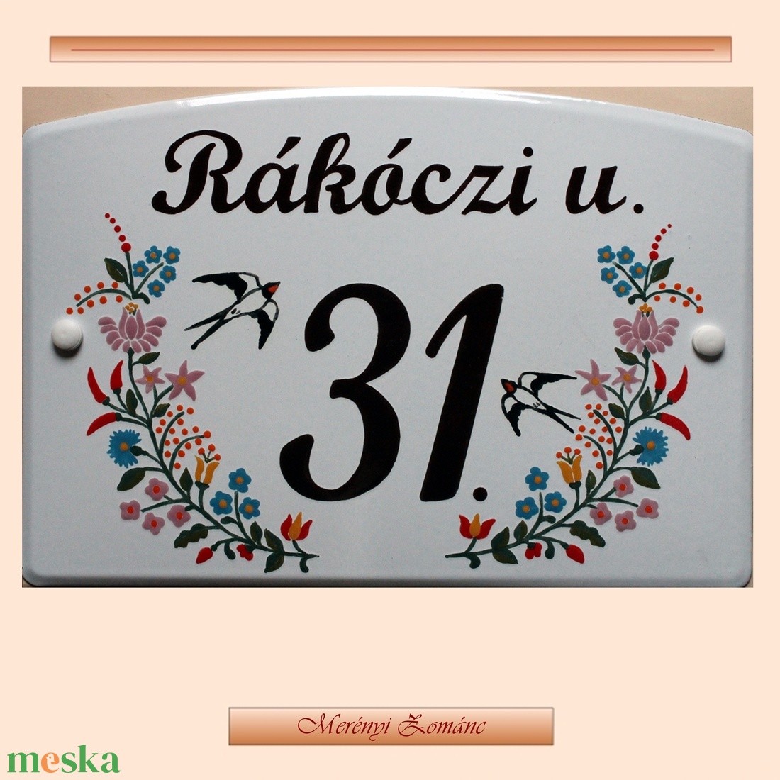 Tűzzománc házszám táblák. - otthon & életmód - ház & kert - házszám - Meska.hu Tűzzománc házszám táblák. - otthon & életmód - ház & kert - házszám - Meska.hu