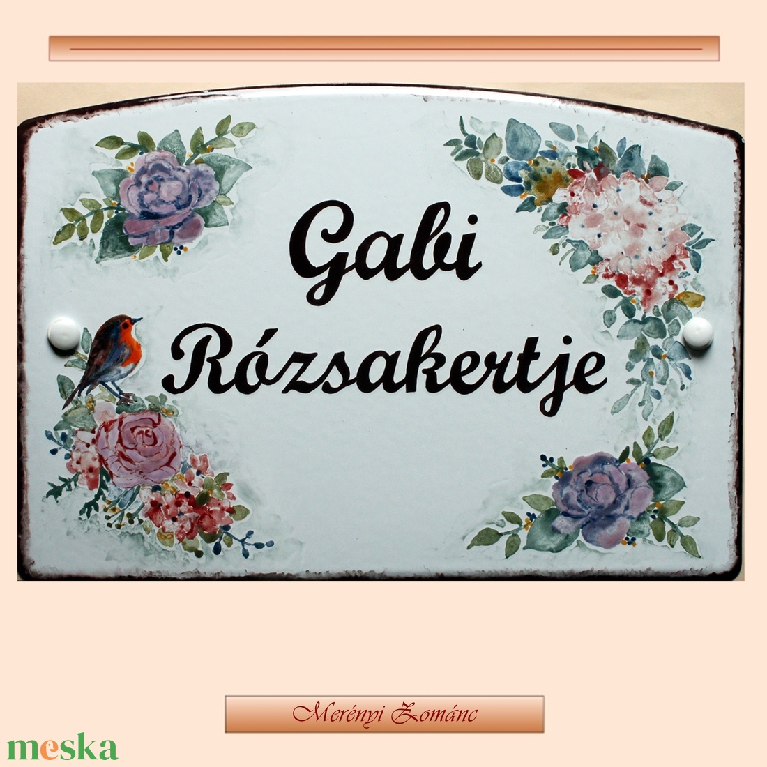 Tűzzománc házszám táblák. - otthon & életmód - ház & kert - házszám - Meska.hu