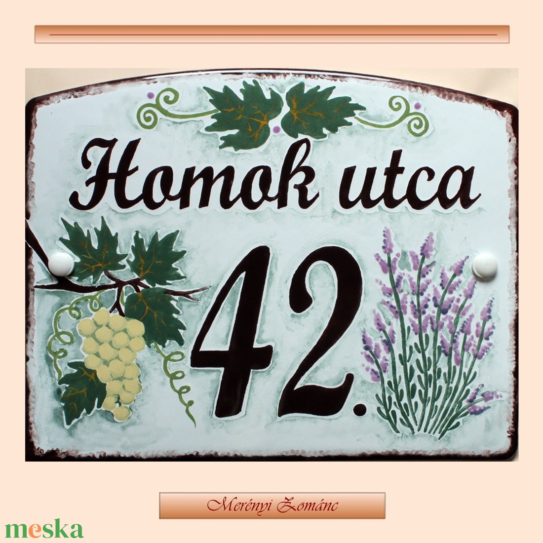 Tűzzománc házszám táblák. - otthon & életmód - ház & kert - házszám - Meska.hu