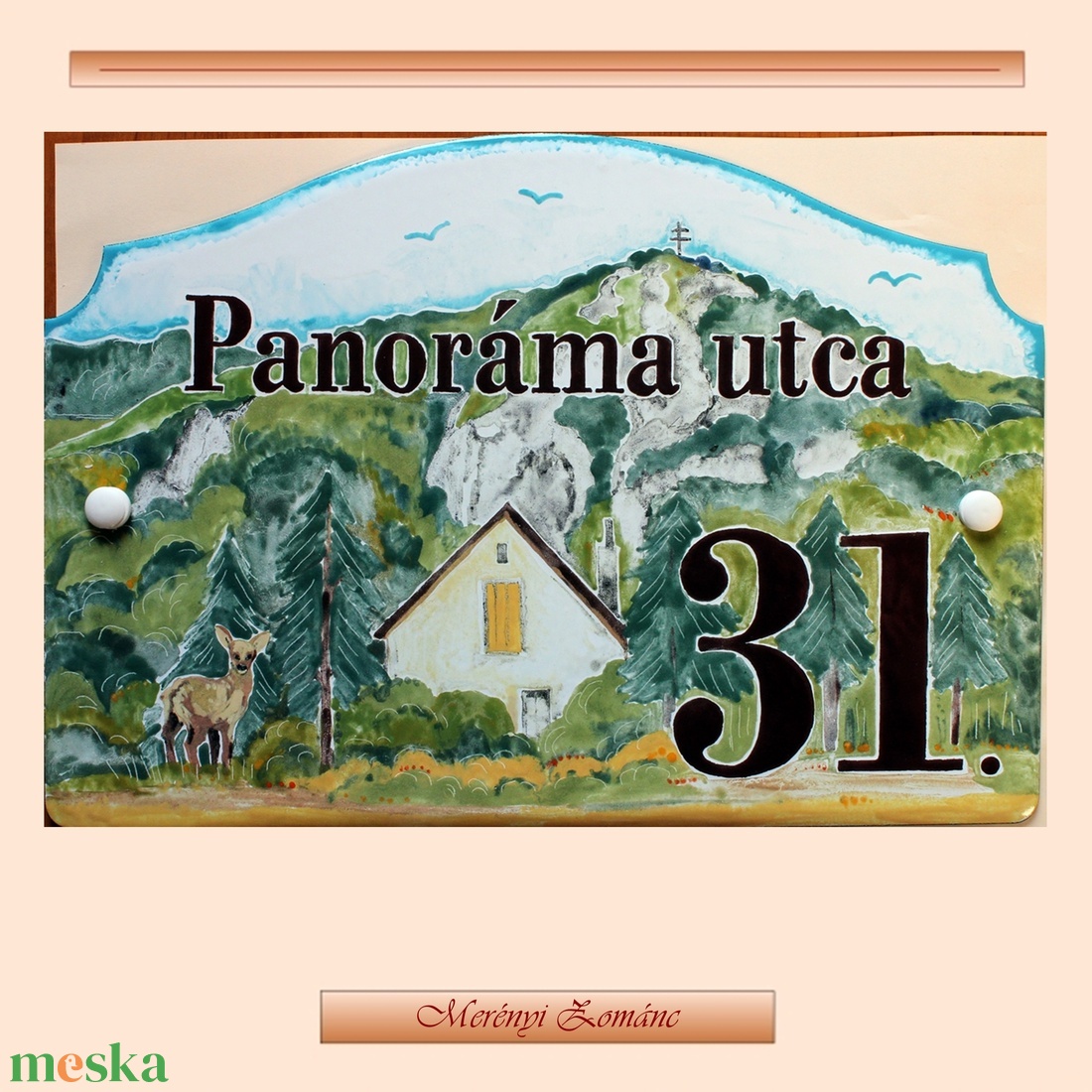 Házszámtábla. - otthon & életmód - ház & kert - házszám - Meska.hu