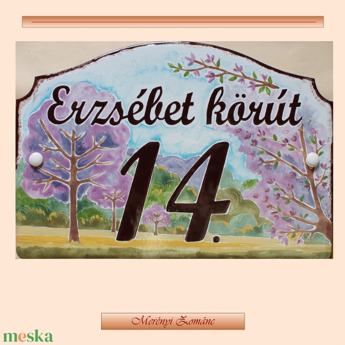 Tűzzománc házszám táblák. - otthon & életmód - ház & kert - házszám - Meska.hu