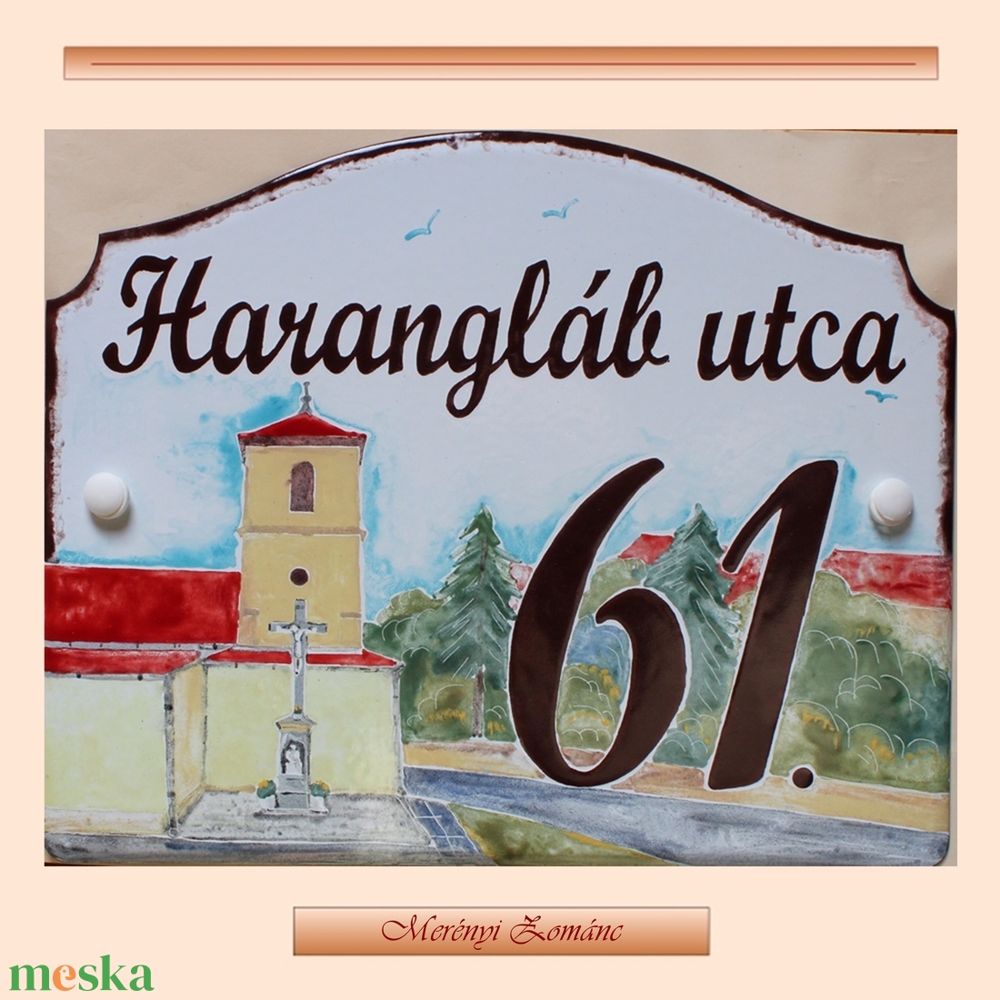 Tűzzománc házszám táblák. - otthon & életmód - ház & kert - házszám - Meska.hu