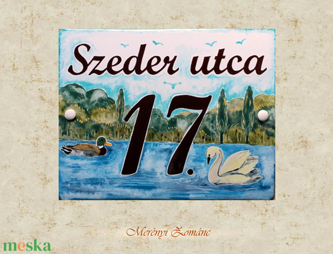 Tűzzománc házszám táblák. - otthon & életmód - ház & kert - házszám - Meska.hu