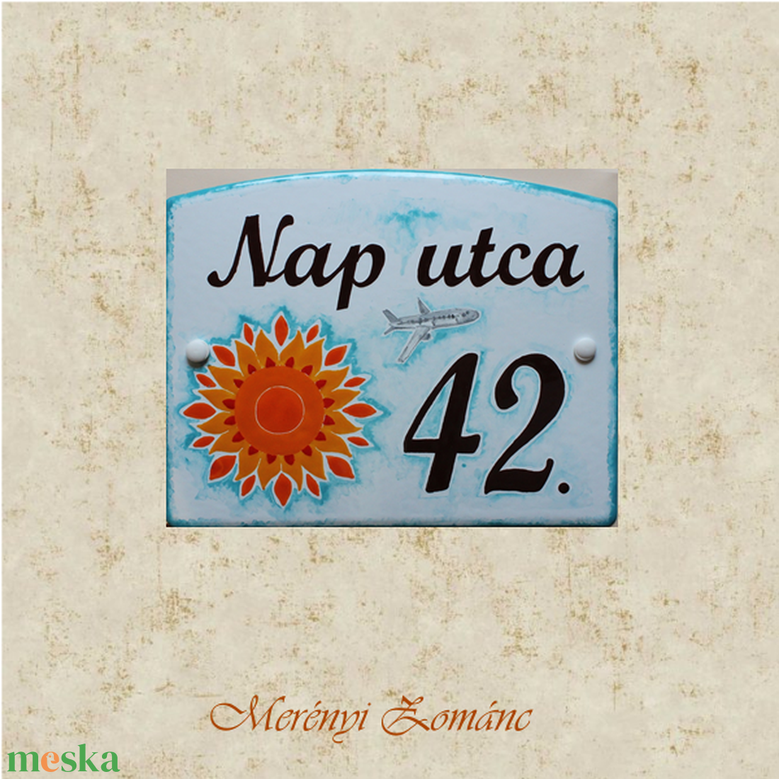 Tűzzománc házszám táblák. - otthon & életmód - ház & kert - házszám - Meska.hu