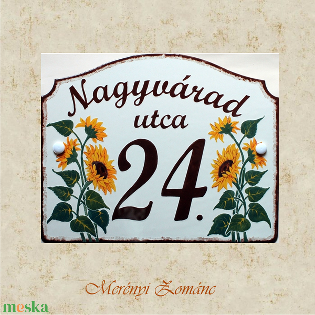 Tűzzománc házszám táblák. - otthon & életmód - ház & kert - házszám - Meska.hu