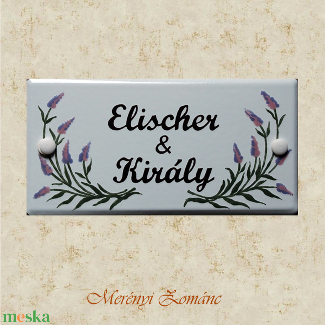 Tűzzománc névtábla. - otthon & életmód - ház & kert - névtábla - Meska.hu