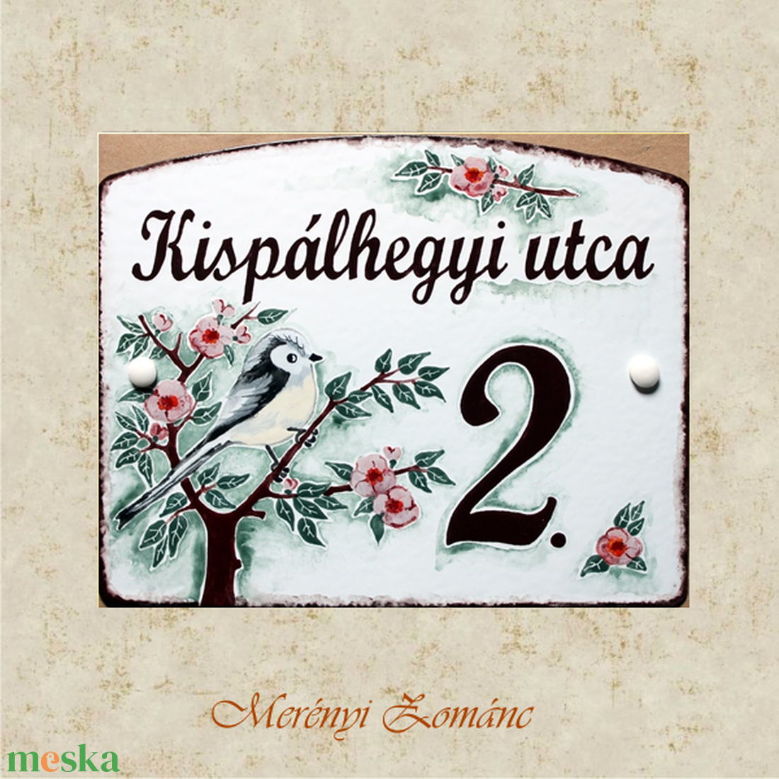 Tűzzománc házszám táblák. - otthon & életmód - ház & kert - házszám - Meska.hu