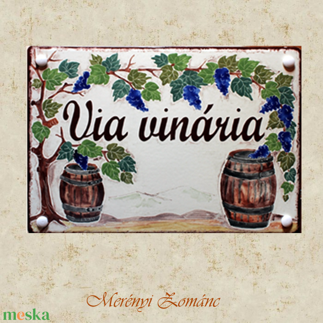 Tűzzománc házszám táblák. - otthon & életmód - ház & kert - házszám - Meska.hu