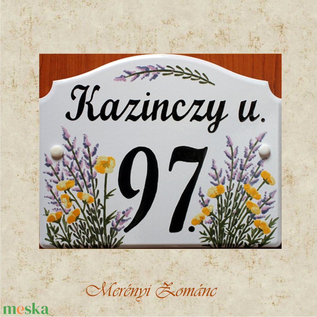 Tűzzománc házszám táblák. - otthon & életmód - ház & kert - házszám - Meska.hu