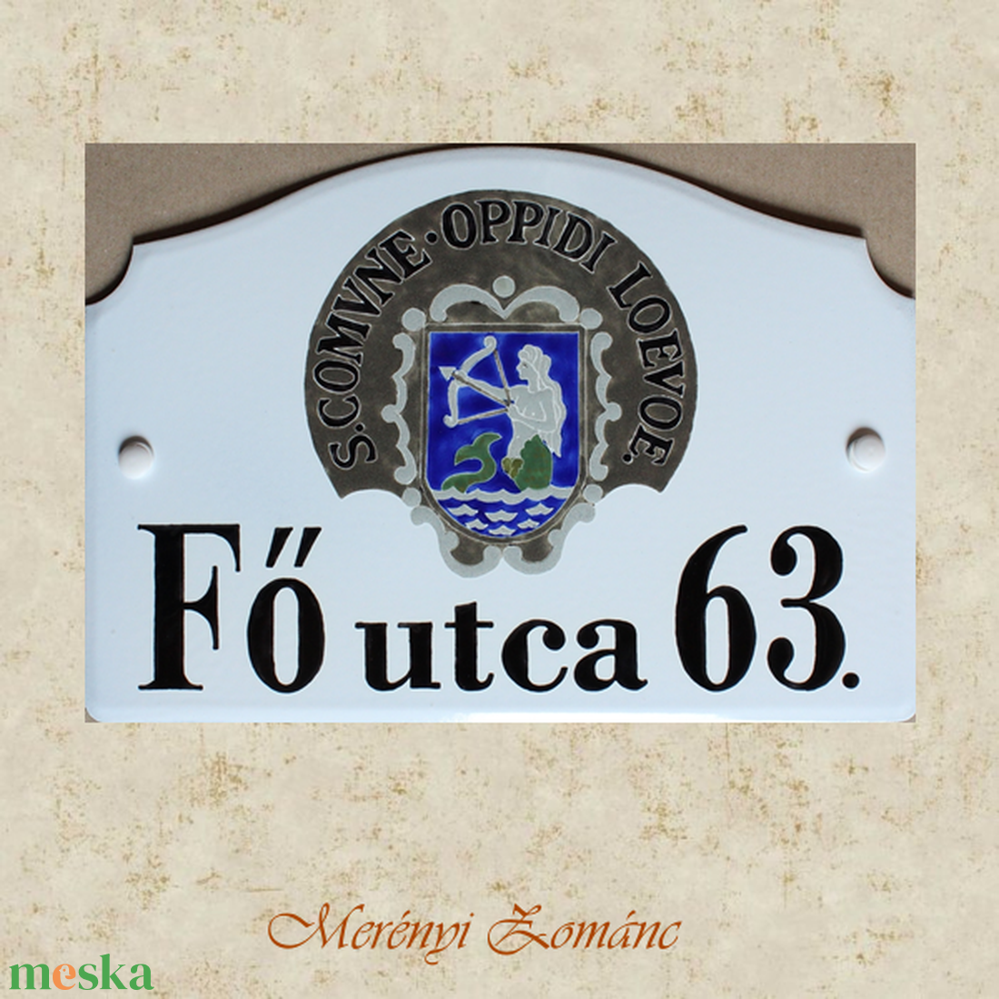 Tűzzománc házszám táblák. - otthon & életmód - ház & kert - házszám - Meska.hu