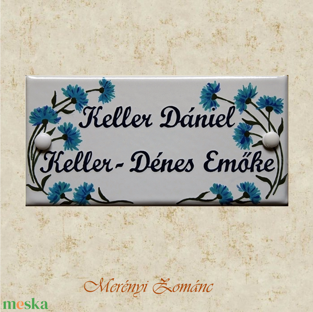 Tűzzománc névtábla. - otthon & életmód - ház & kert - névtábla - Meska.hu