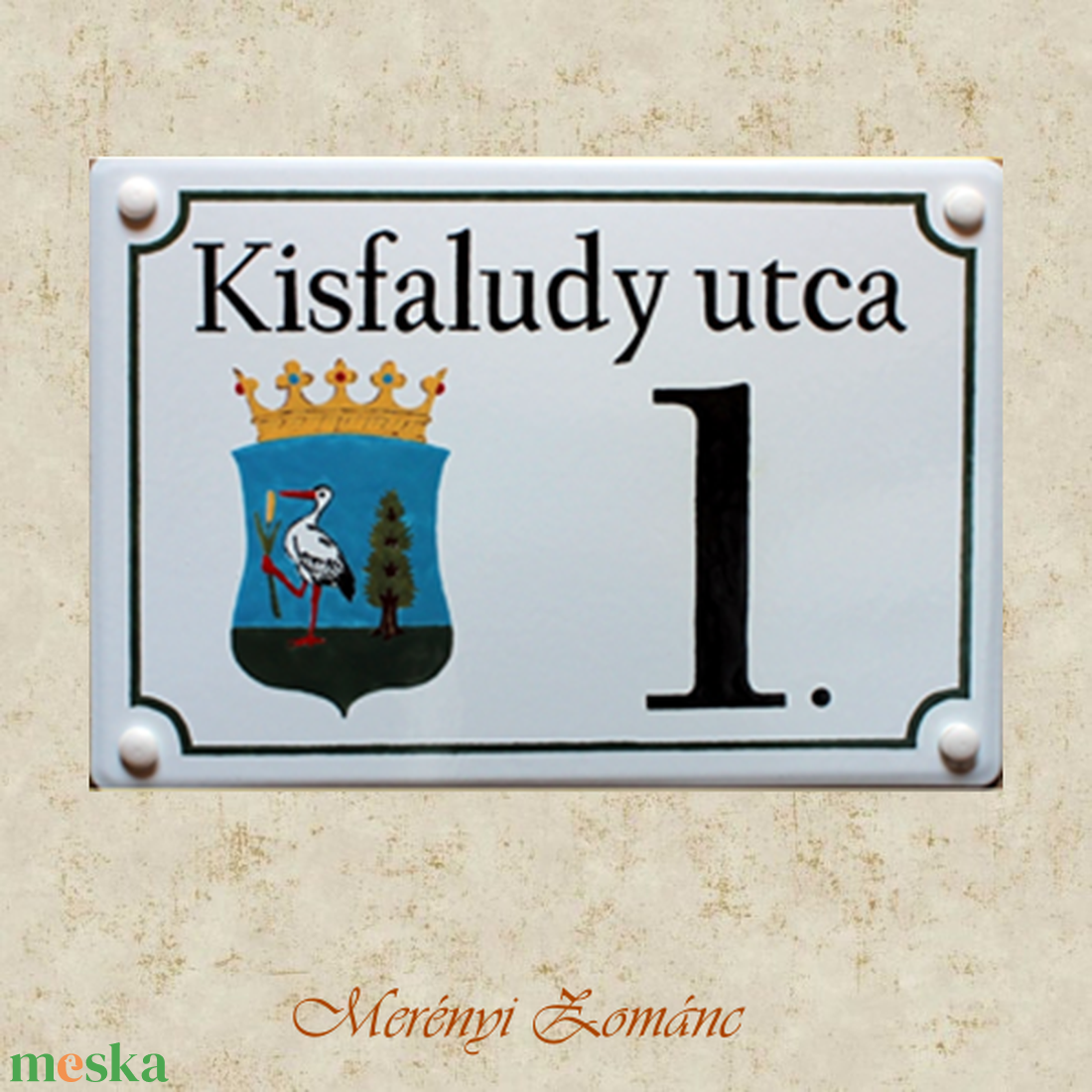 Tűzzománc házszám táblák. - otthon & életmód - ház & kert - házszám - Meska.hu