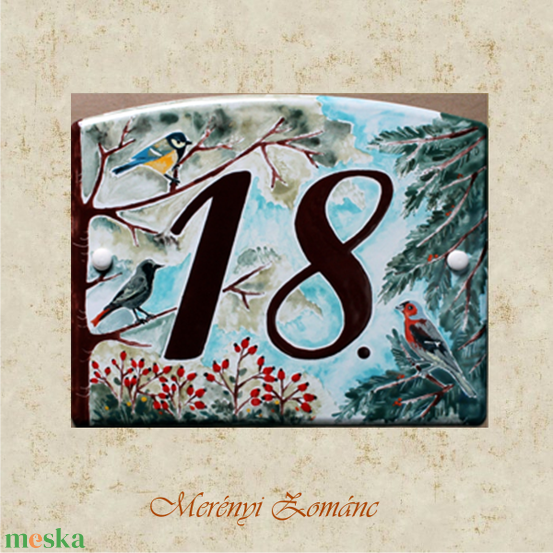 Tűzzománc házszám táblák. - otthon & életmód - ház & kert - házszám - Meska.hu