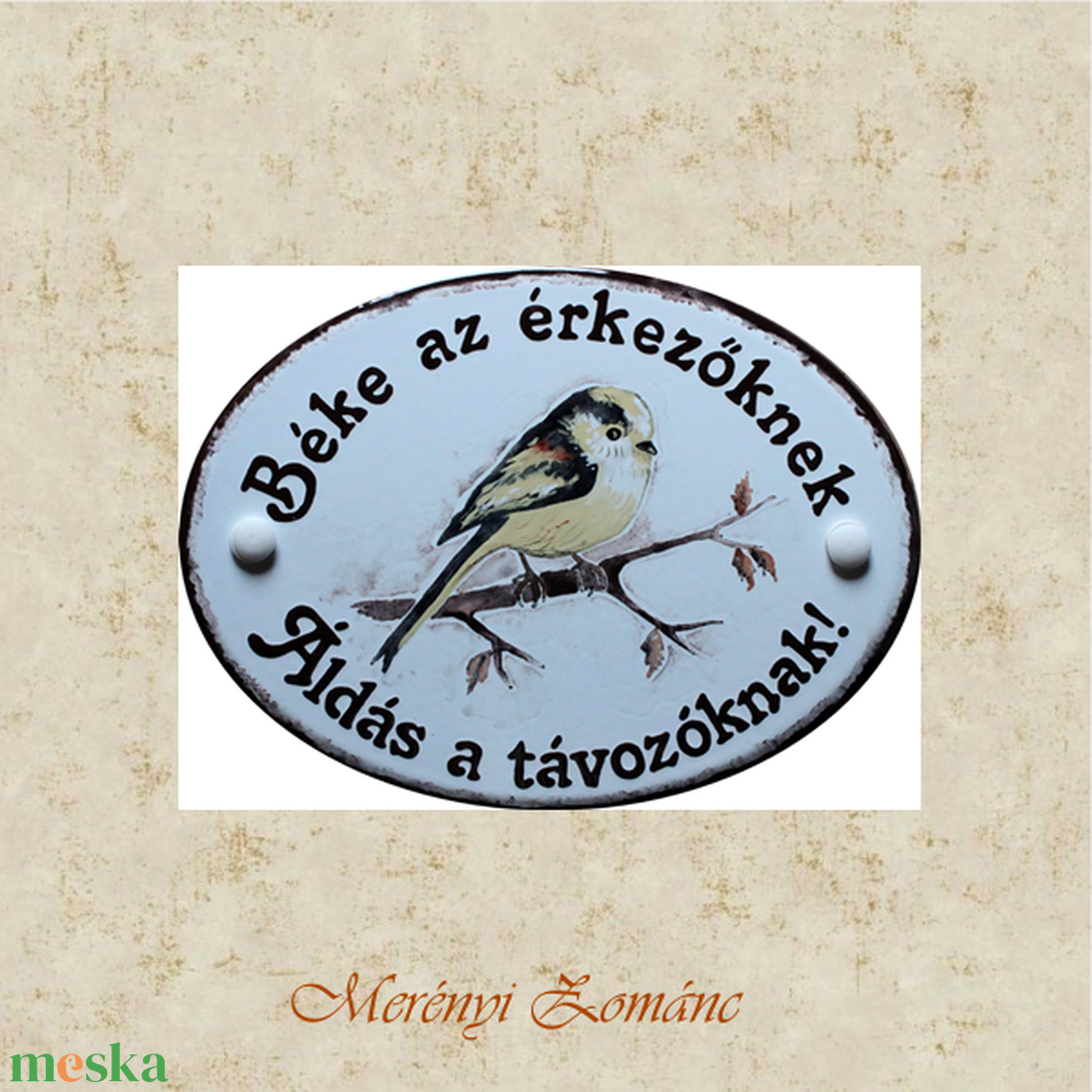 Tűzzománc házszám táblák. - otthon & életmód - ház & kert - kutyatábla - Meska.hu