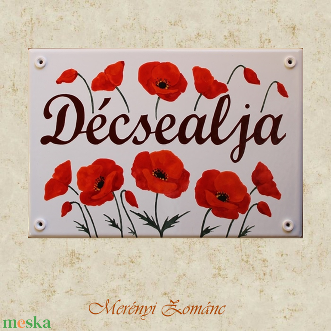 Tűzzománc házszám táblák. - otthon & életmód - ház & kert - házszám - Meska.hu