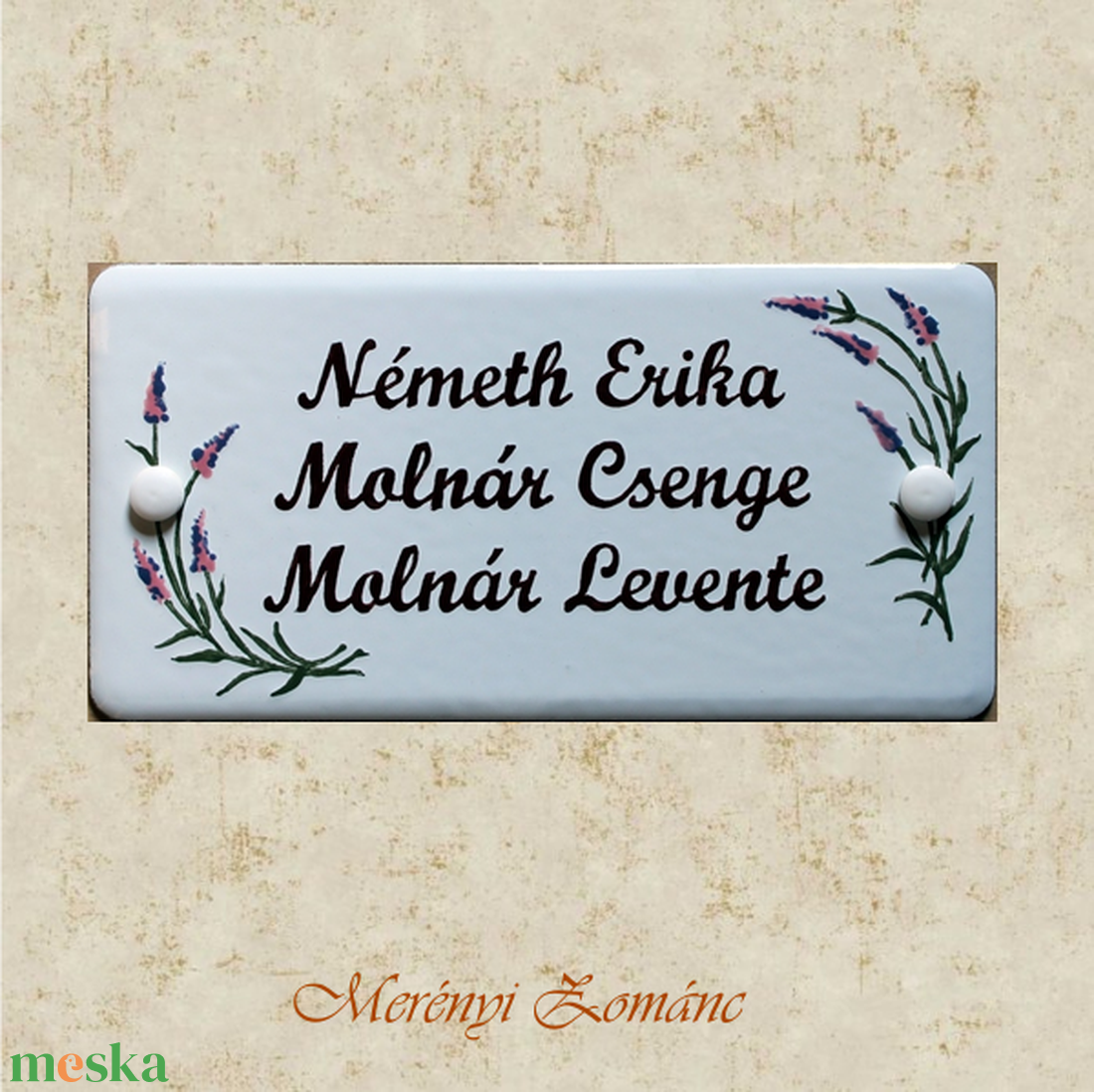 Tűzzománc névtábla. - otthon & életmód - ház & kert - névtábla - Meska.hu