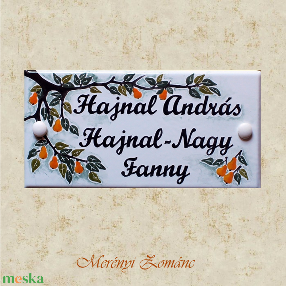 Tűzzománc házszám táblák. - otthon & életmód - ház & kert - házszám - Meska.hu